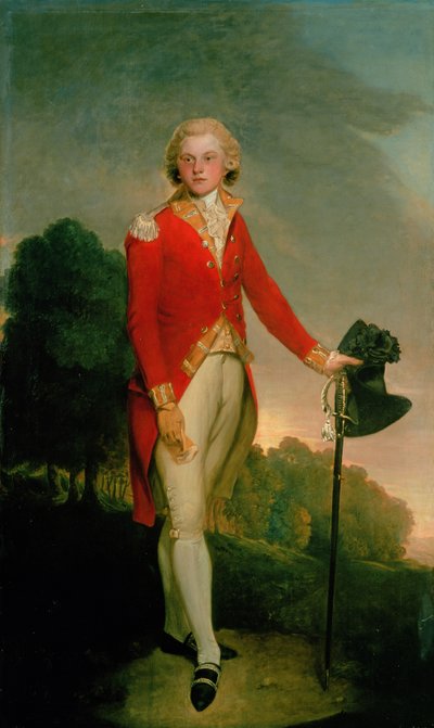 Portret van Aubrey, Graaf van Burford, in het Uniform van een Kapitein in de 34e Voet door Lemuel Francis Abbott