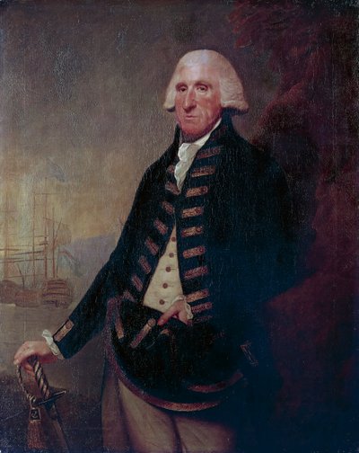 Portret van Sir Samuel Hood, I Viscount Hood (Butleigh) door Lemuel Francis Abbott