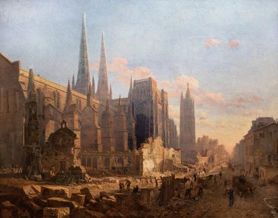 De ontruiming van de Sint-Andrieskathedraal. 1865 (Olieverf op doek) door Leo Drouyn