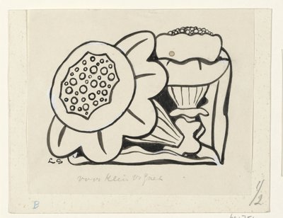 Twee bloemen door Leo Gestel (signed by artist)