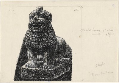 Beeld van een leeuw door Leo Gestel