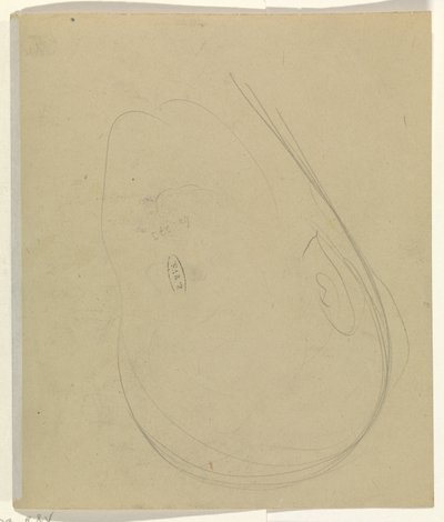 Contouren van een hoofd door Leo Gestel
