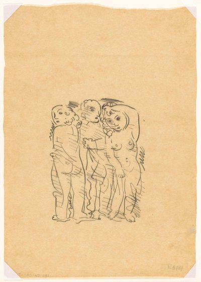 Drie gratiën (schets) door Leo Gestel