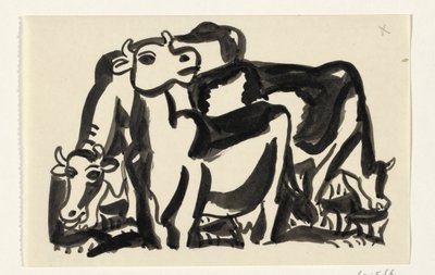 Drie koeien door Leo Gestel