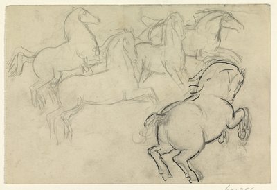 Galopperende paarden door Leo Gestel