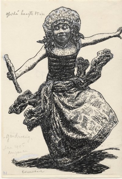 Gandrung danseres in Ampenan door Leo Gestel