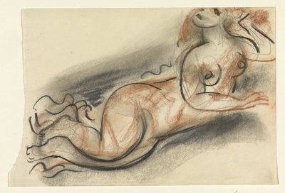 Liggende naakte vrouw door Leo Gestel