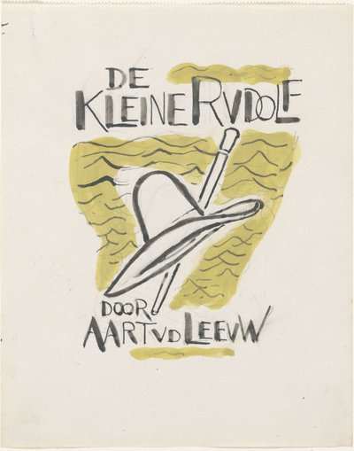 Ontwerp voor een boekband voor: Aart van der Leeuw, De kleine Rudolf, 1930 door Leo Gestel