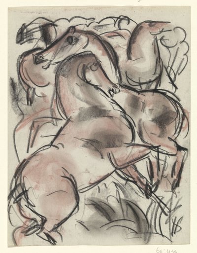 Paarden in de natuur door Leo Gestel