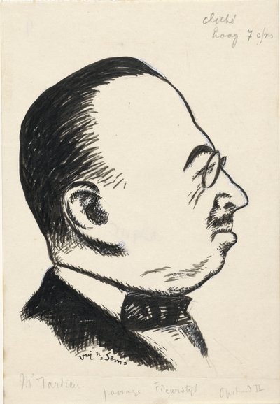 Portret van André Tardieu door Leo Gestel