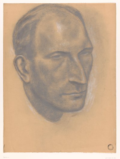 Portret van een onbekende man door Leo Gestel
