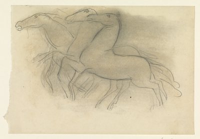 Rennende paarden door Leo Gestel