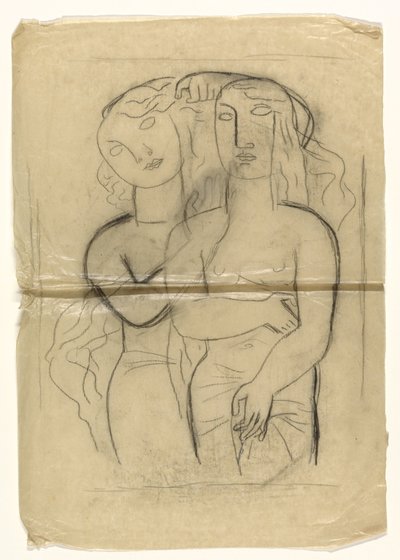 Twee staande vrouwen door Leo Gestel