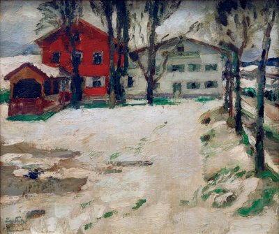 Herberg in de sneeuw door Leo Putz