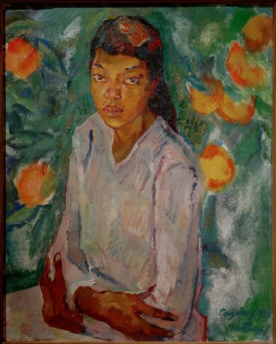 Julia bij de sinaasappelstruik door Leo Putz