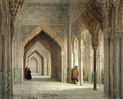 De rechtszaal van het Alhambra, Granada, 1853 door Leon Auguste Asselineau