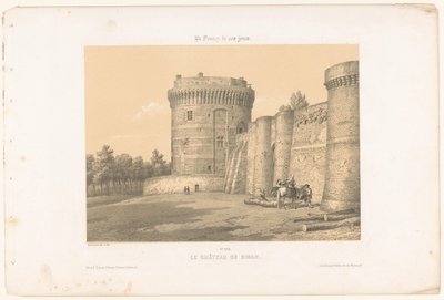 Zicht op een van de torens van het kasteel van Dinan door Leon Auguste Asselineau