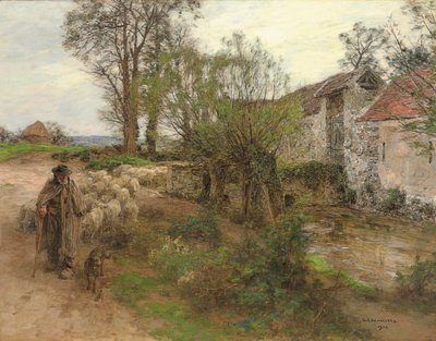 Uitgang van de Kudde van Chaillystraat door Leon Augustin Lhermitte