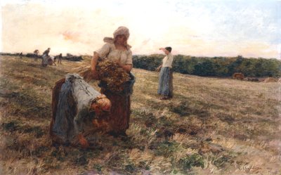 Arenlezers bij Zonsondergang, 1889 door Leon Augustin Lhermitte