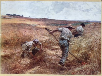 Oogstscène, 1897 door Leon Augustin Lhermitte