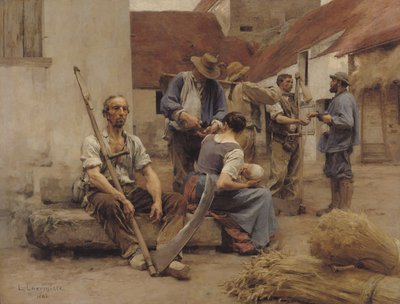 Betaling aan de oogsters door Leon Augustin Lhermitte