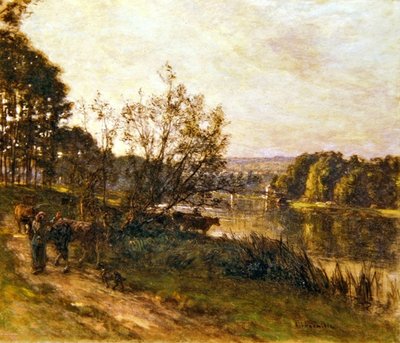 Rivieroversteek door Leon Augustin Lhermitte