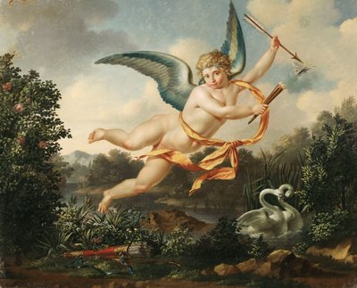 Allegorieën van de liefde - Cupido met een fakkel en pijl, 1803 door Leon Bakst