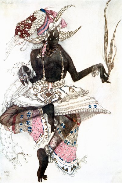 Bayadère kostuumontwerp voor Le Dieu Bleu, 1911 door Leon Bakst