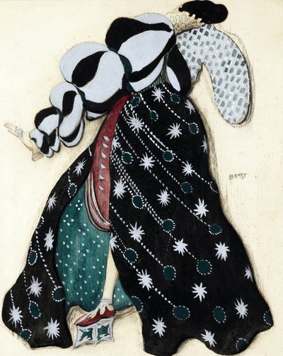 Kostuumontwerp voor het ballet "La Legende de Joseph" door R. Strauss - Bakst, Leon (1866-1924) - 1914 door Leon Bakst