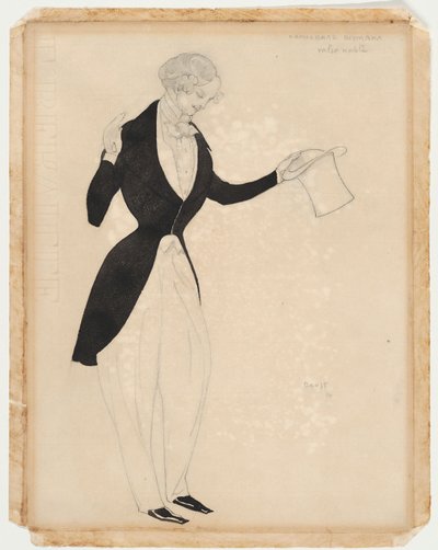 Kostuumontwerp voor het ballet Carnaval van R. Schumann, 1910 door Leon Bakst