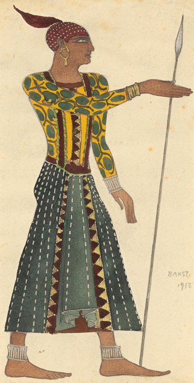Kostuumontwerp voor het ballet Cleopatra door A. Arensky, 1912 door Leon Bakst