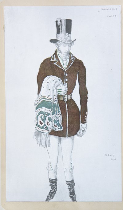 Kostuumontwerp voor het ballet Les Papillons van Robert Schumann, 1912 door Leon Bakst