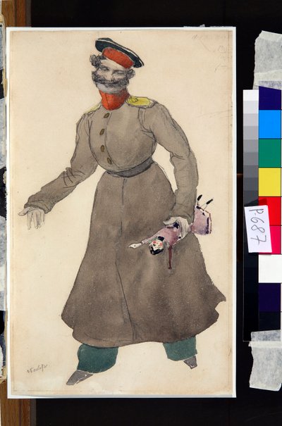 Kostuumontwerp voor het ballet De Feeënpop door J. Bayer door Leon Bakst