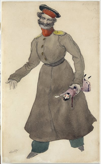 Kostuumontwerp voor het ballet De Feeënpop door J. Bayer, 1903 door Leon Bakst