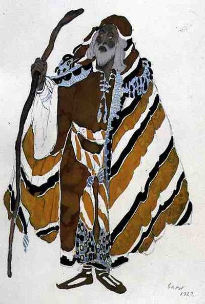 Kostuum voor de Oude Man in Geel, uit De Martelaar van St. Sebastian door Leon Bakst