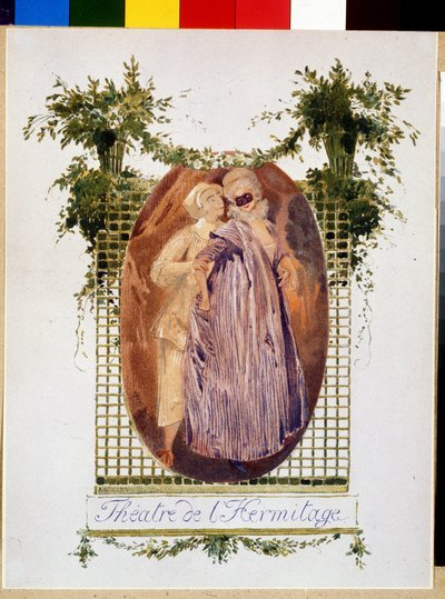 Omslag van een programma van het Ermitage Theater door Leon Bakst