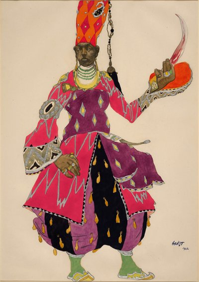 Eunuch Kostuum voor het ballet Sheherazade van Nicolas Rimski Korsakov door Leon Bakst