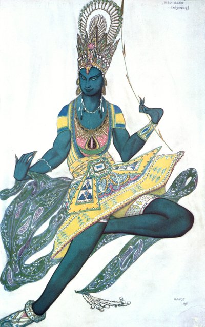 Le Dieu Bleu, balletkostuumontwerp, 1911 door Leon Bakst