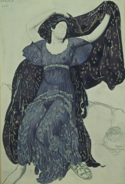 Nimf Echo. Kostuumontwerp voor het ballet Narcisse door N. Tcherepnin, 1911 door Leon Bakst