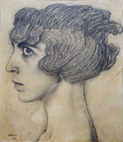 Portret van Marchesa Luisa Casati, 1912 door Leon Bakst