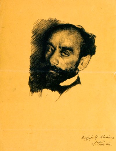 Portret van de kunstenaar Isaak Levitan, 1899 door Leon Bakst