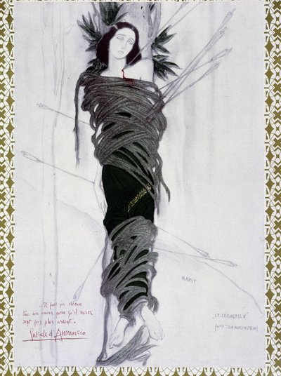 San Sebastian - Aquarel door Bakst en zin door D