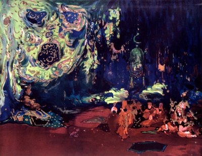 Decorontwerp voor het ballet Scheherazade, ca. 1913 door Leon Bakst