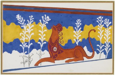 Toneelontwerp voor het ballet Phèdre, ca 1923 door Leon Bakst