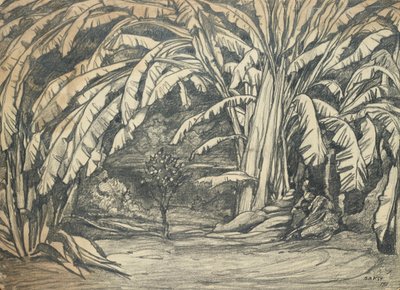 Toneelontwerp voor het ballet Doornroosje door P. Tsjaikovski, 1911 door Leon Bakst
