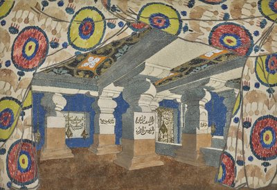 Decorontwerp voor de revue Aladin, of de Wonderlamp door Leon Bakst