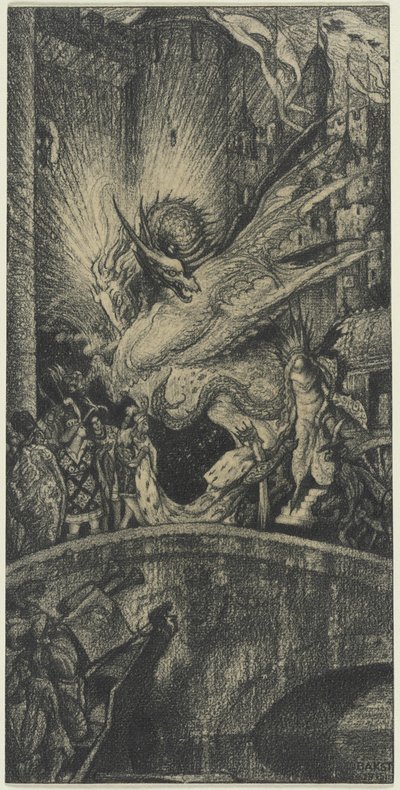 Studie voor een decor door Leon Bakst