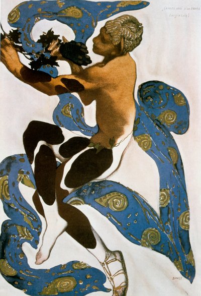 De Faun Nijinsky, kostuumontwerp voor de Ballets Russes door Leon Bakst