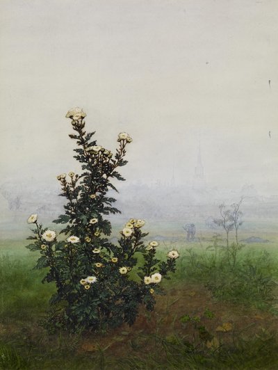 Moederkruid voor een landschap, Issy-les-Moulineaux (?) door Léon Bonvin