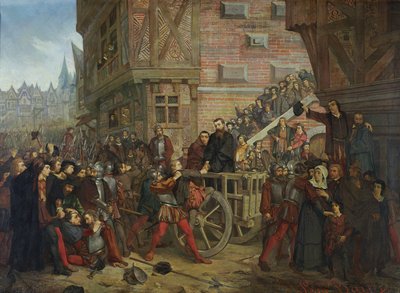 Marteling van Etienne Dolet (1509-46) door Leon Charles Adrien Bailly